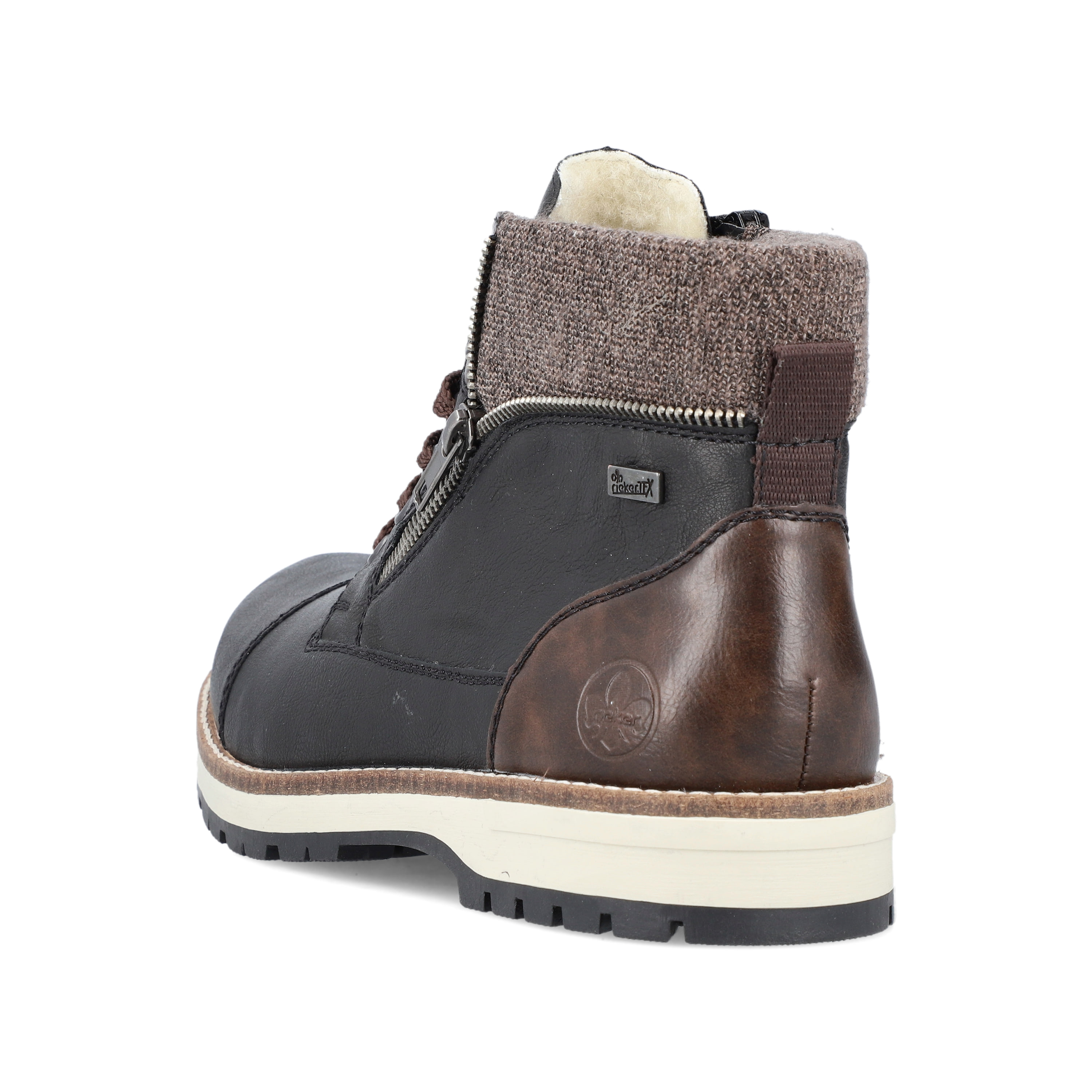 Rieker Herren Schnürstiefel nachtschwarz