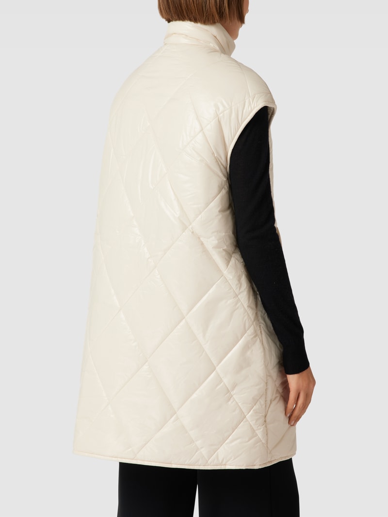 Steppweste in Überlänge in offwhite