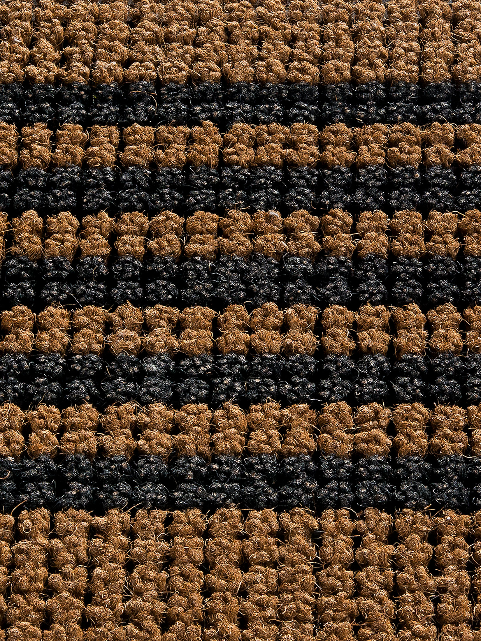Luiz Stripe Fußmatte, Schwarz/Natur