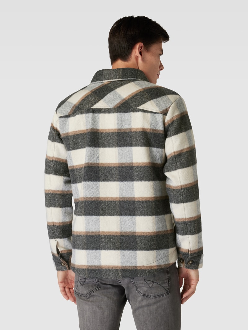 Hemdjacke mit Brusttaschen Modell 'ARCHIVE' in hellgrau