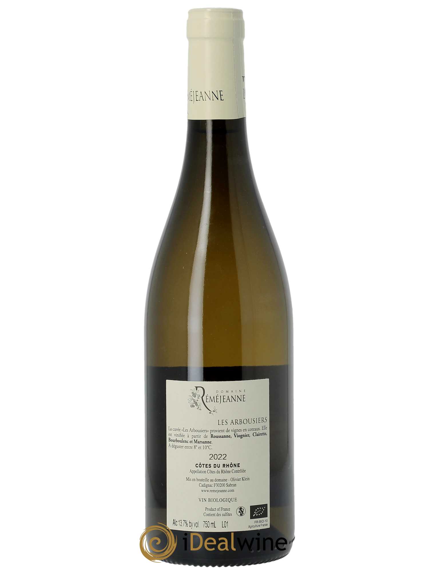 Côtes du Rhône Les Arbousiers La Réméjeanne  2022 - Lot de 1 Bouteille