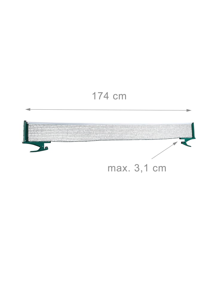 relaxdays Tischtennisnetz in Grün - (B)169,5 x (H)15 cm günstig kaufen onesize