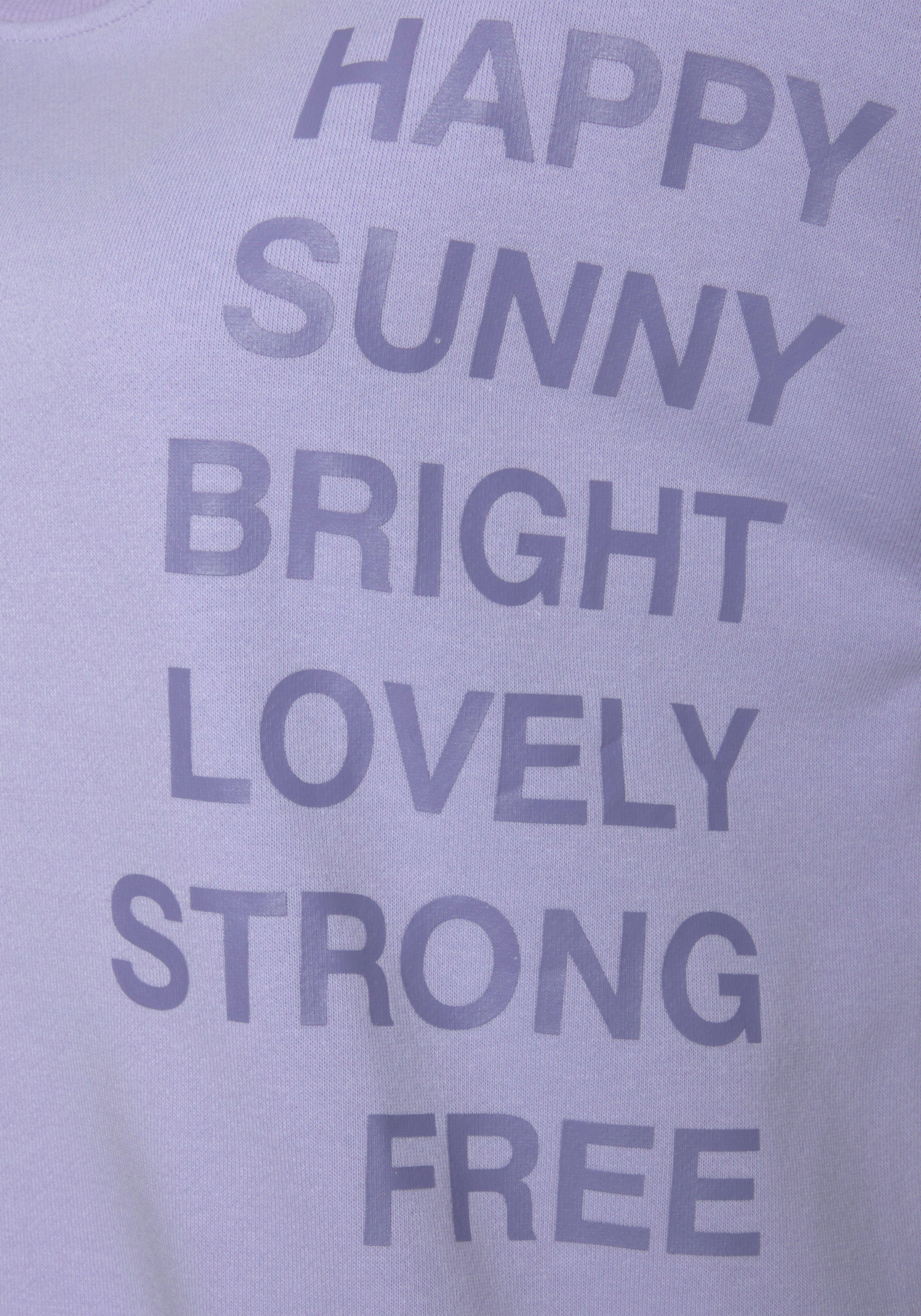 Buffalo Sweatshirt mit Statement Druck, Loungeanzug