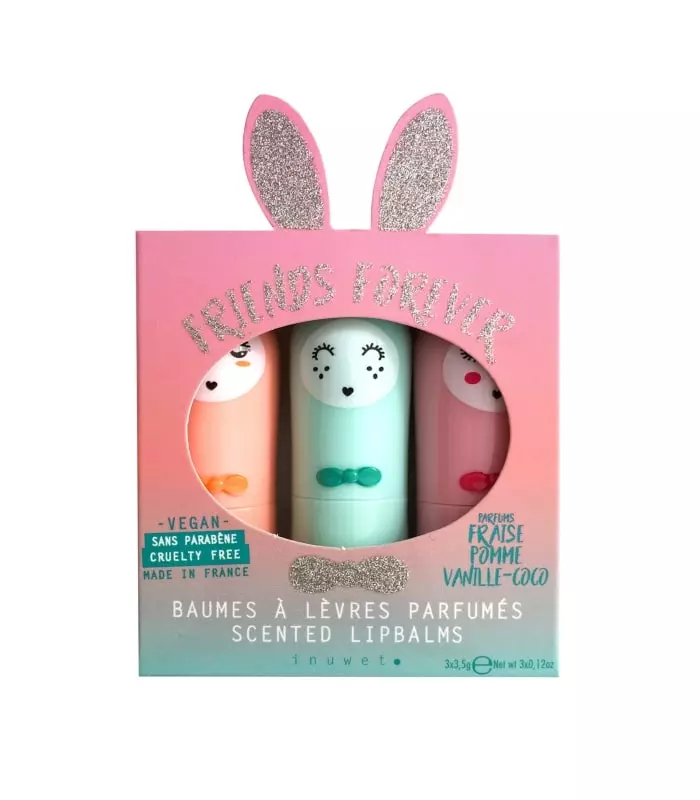 FRIENDS FOREVER AQUA Coffret Trio Baumes à lèvres