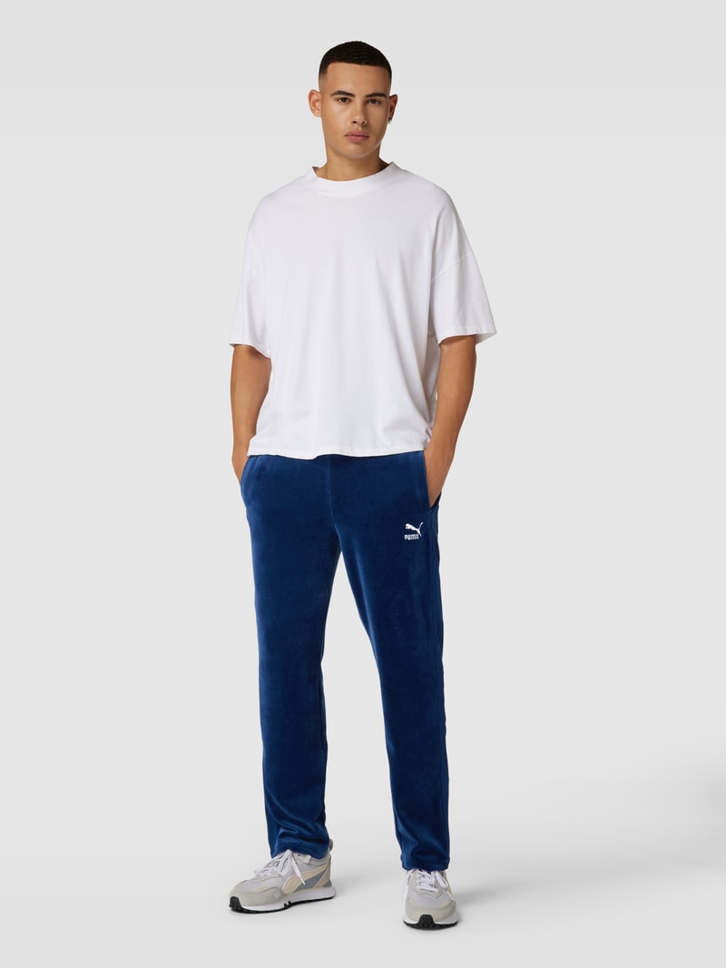 Sweatpants mit elastischem Bund in royalblau