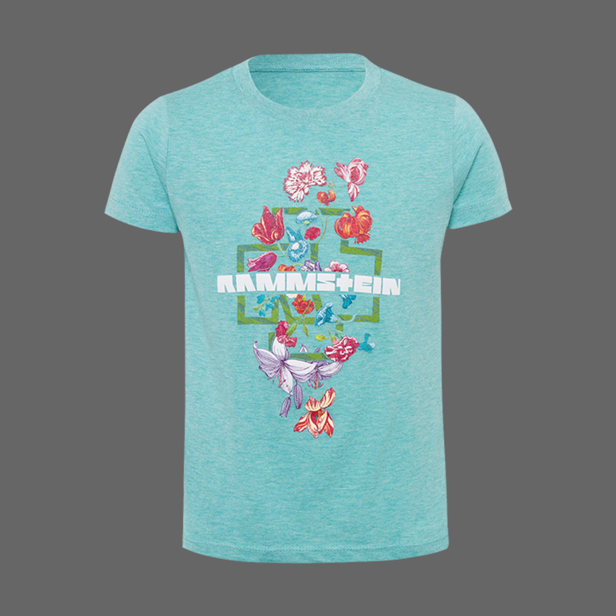 Kinder T-Shirt ”Blumen” *heather green*