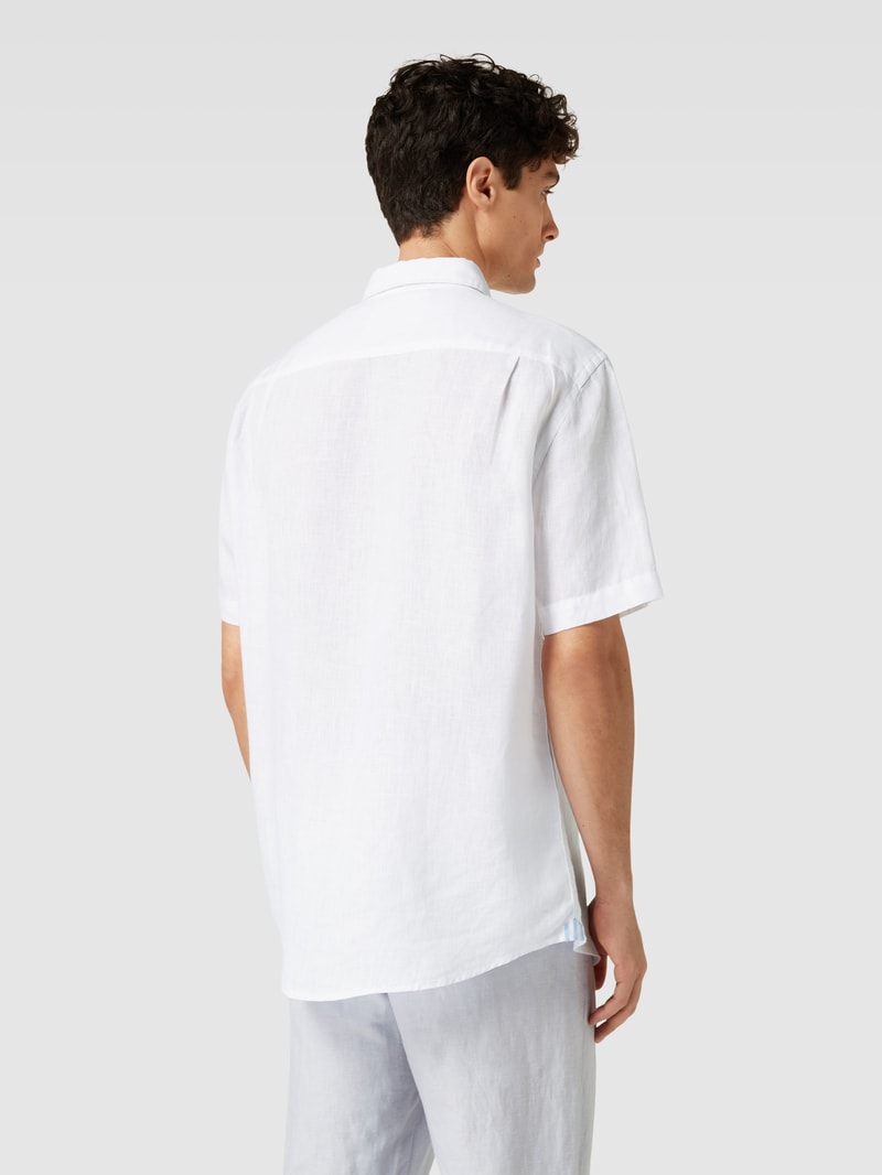 Freizeithemd mit Button-Down-Kragen in weiß