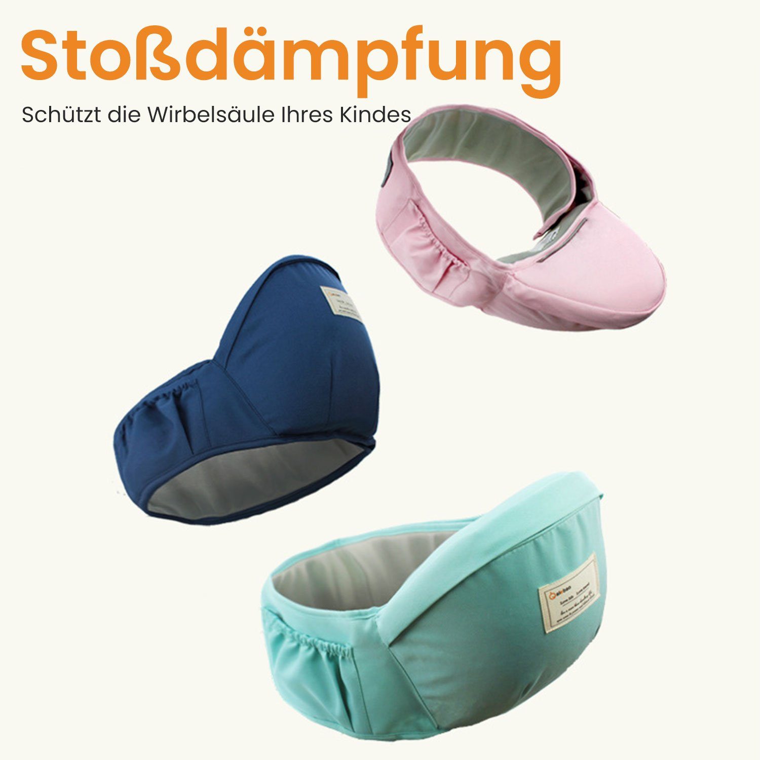 TOPMELON Bauchtrage Fronttrage, Babytrage, Baby-Taillenhocker, atmungsaktiv