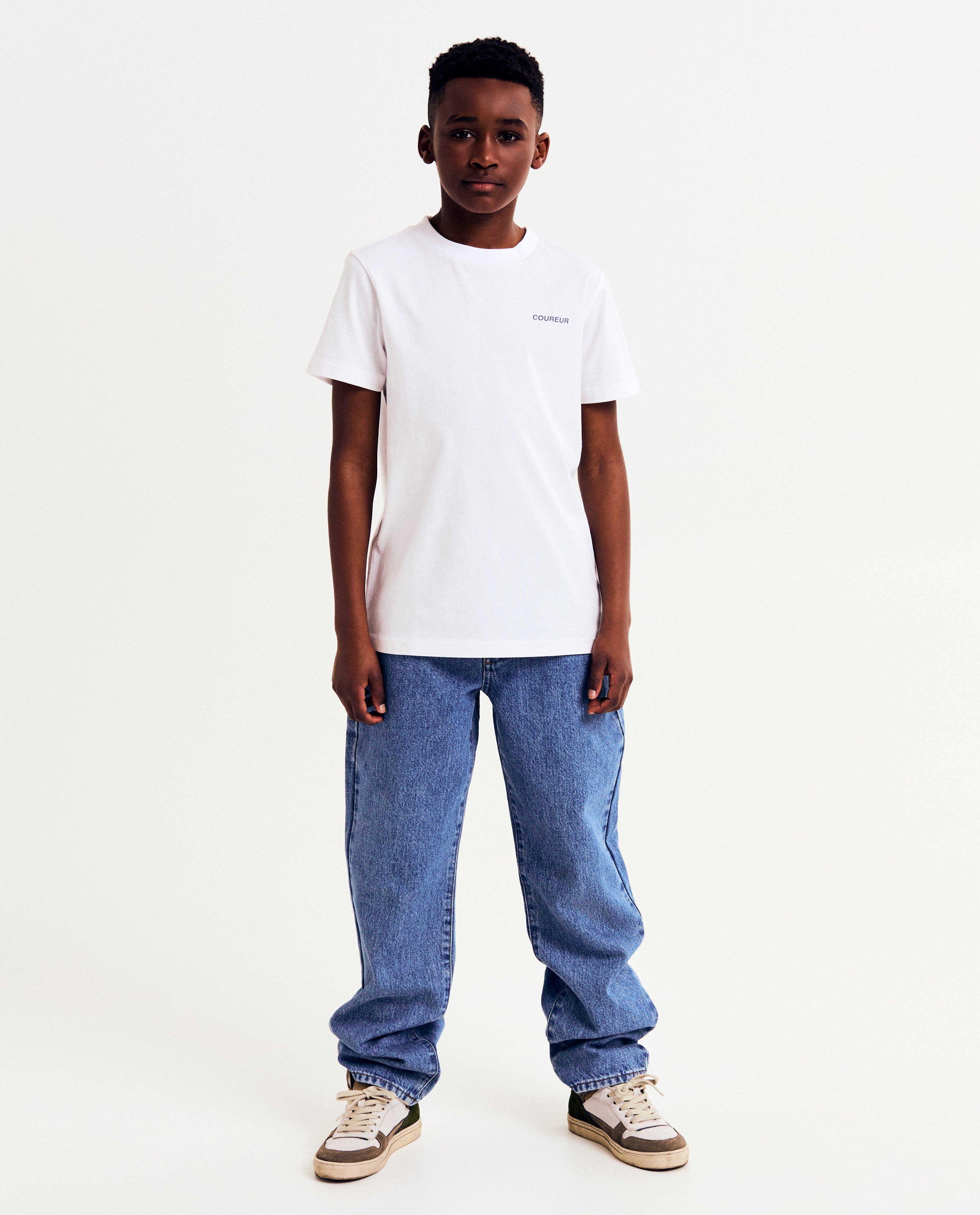 Tricou Baptiste din bumbac organic cu imprimeu pe spate, unisex, 134-170 alb