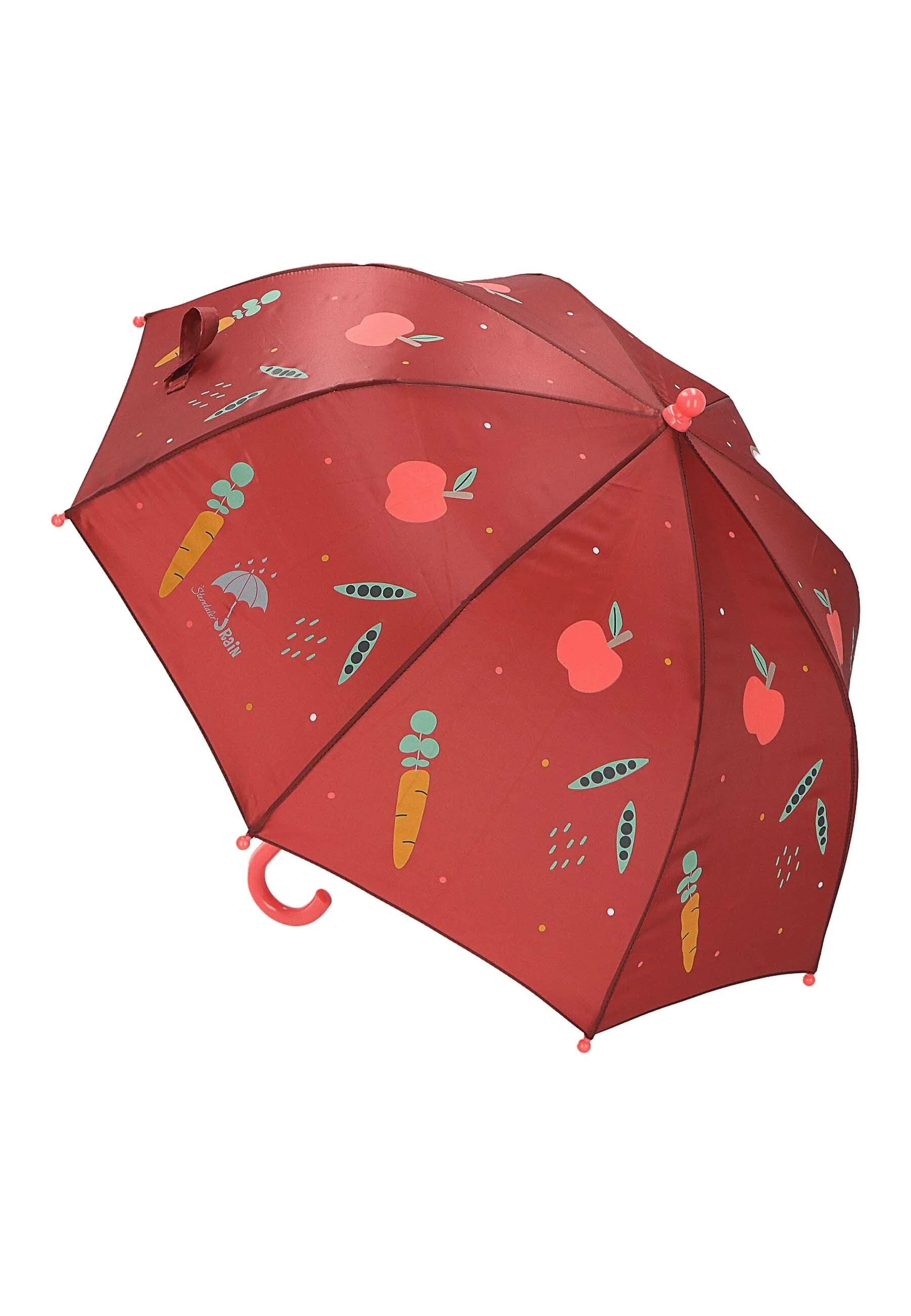 Kinder Regenschirm Esel Emmily in Dunkelrot