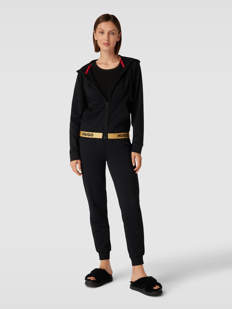 Sweatjacke mit Logo-Details in gold