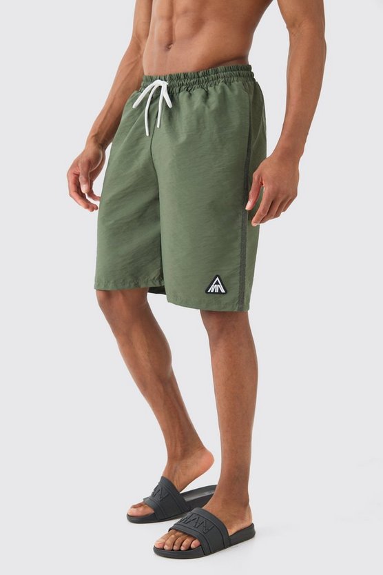 Man Triangle Crinkle Board Swim Short