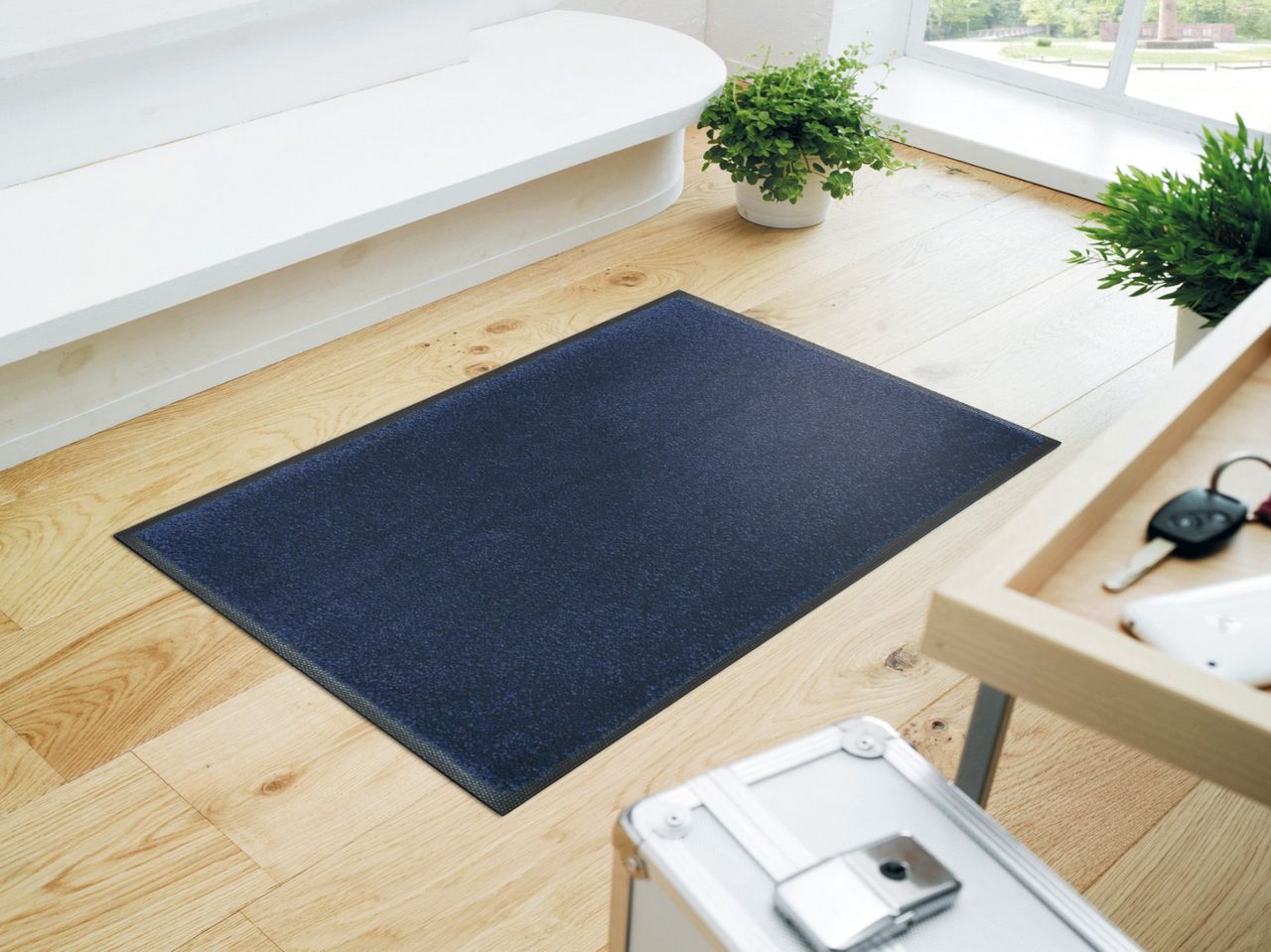 Fuma Rutschfeste Fußmatte Navy 75 x 50 cm