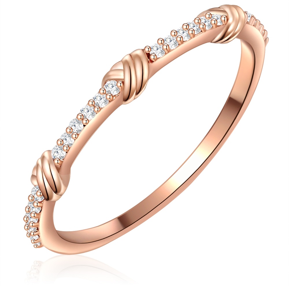 Glanzstücke München Bague en argent Argent sterling Oxyde de zirconium (CZ) en Or rose Bague