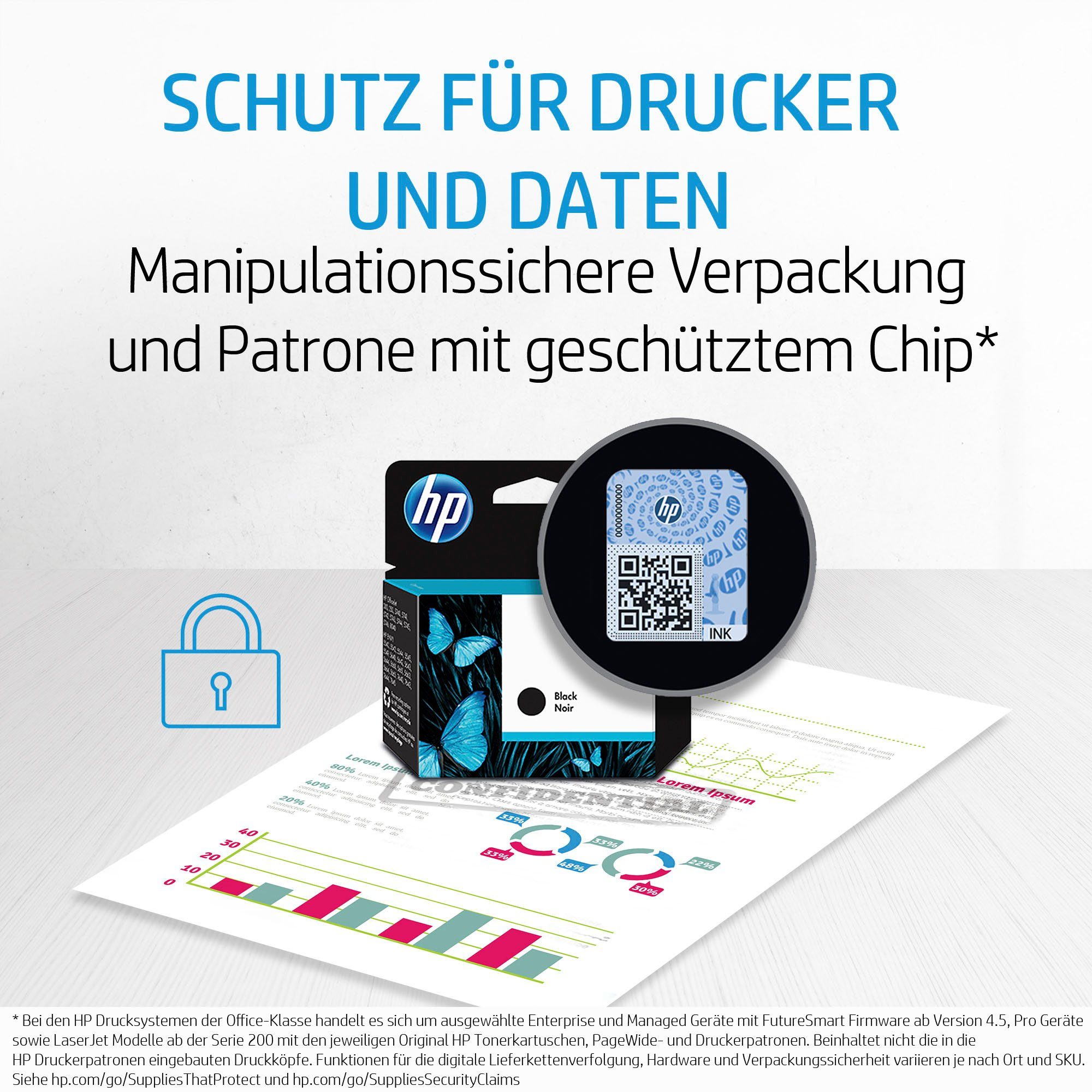 HP 912 4er-Pack Schwarz/Cyan/Magenta/Gelb Nachfülltinte (für HP, Packung, x, Instant Ink)