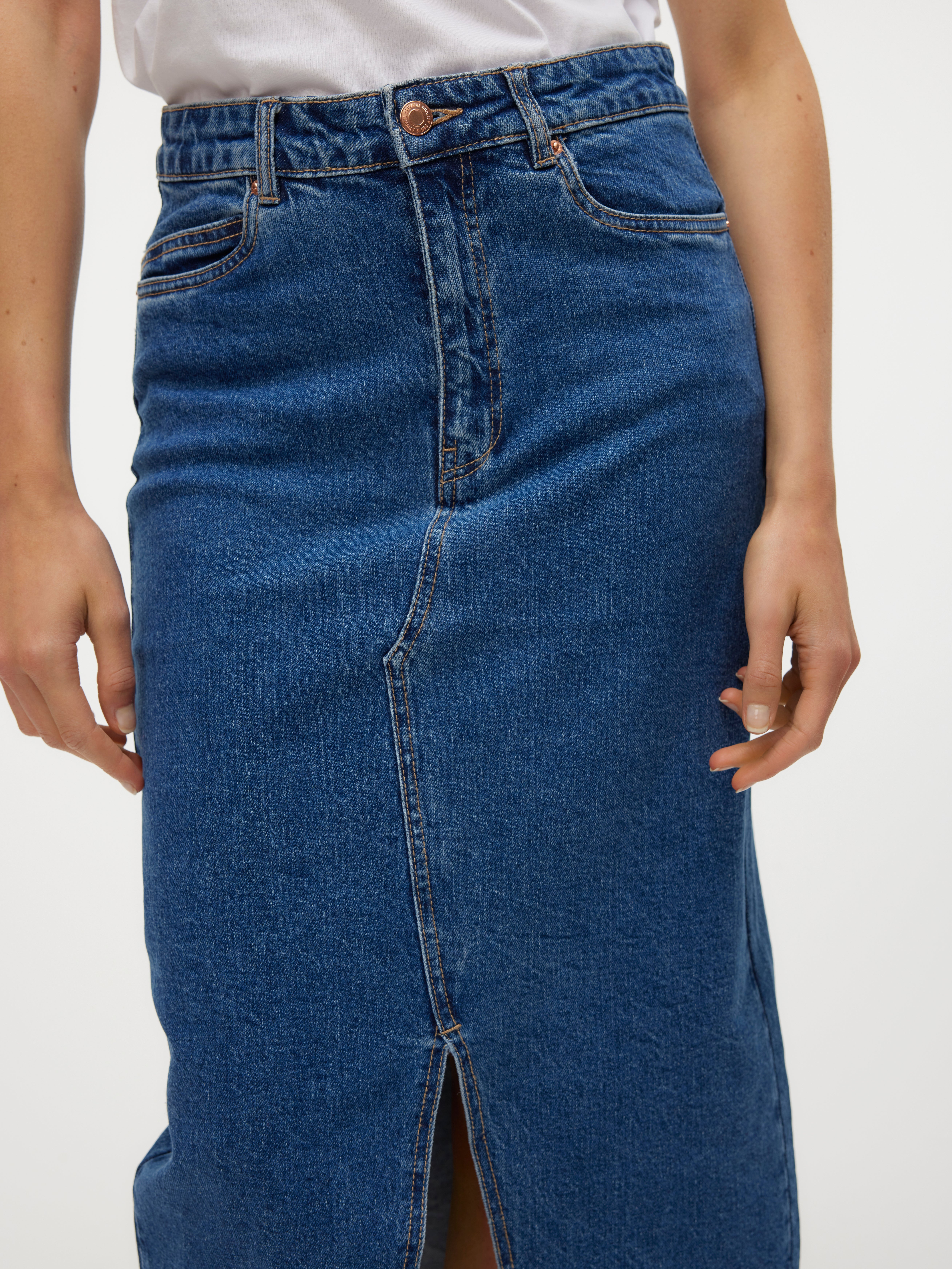 VMVERI Hohe Taille Langer Rock