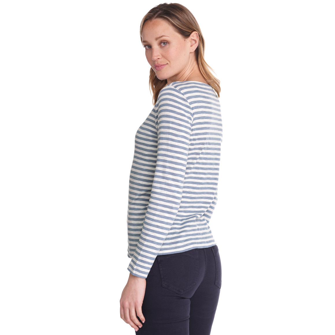 Damen Langarmshirt im Streifen-Dessin