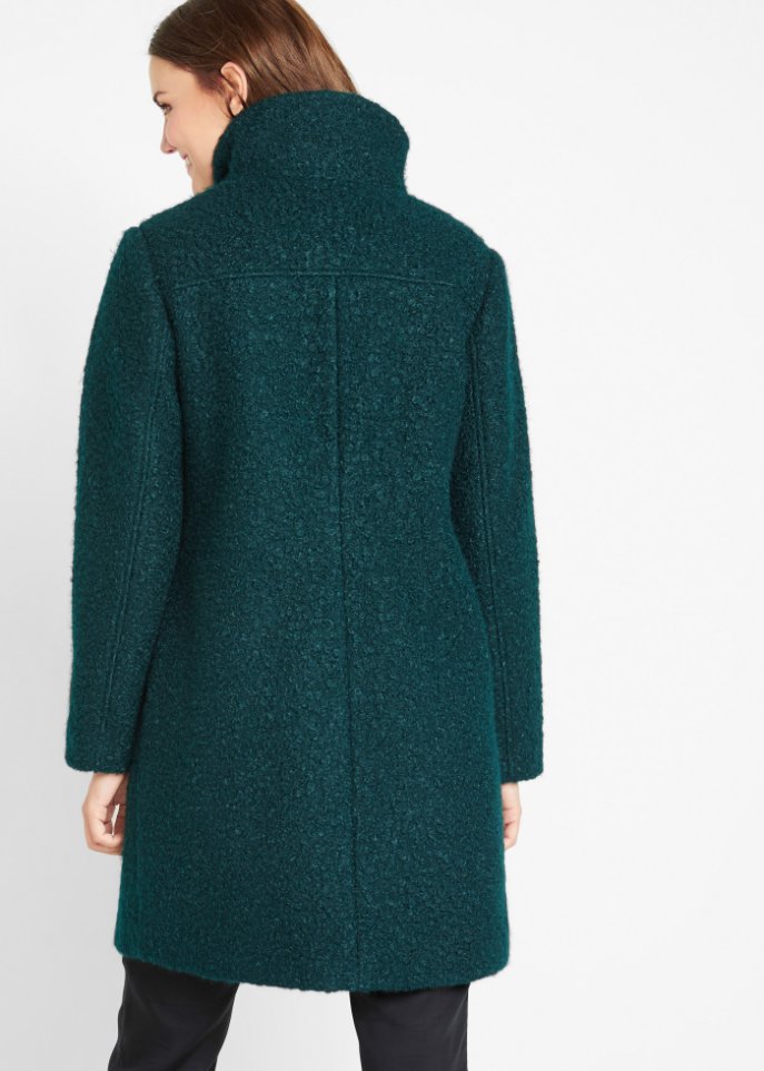 Boucle-Mantel mit Taschen
