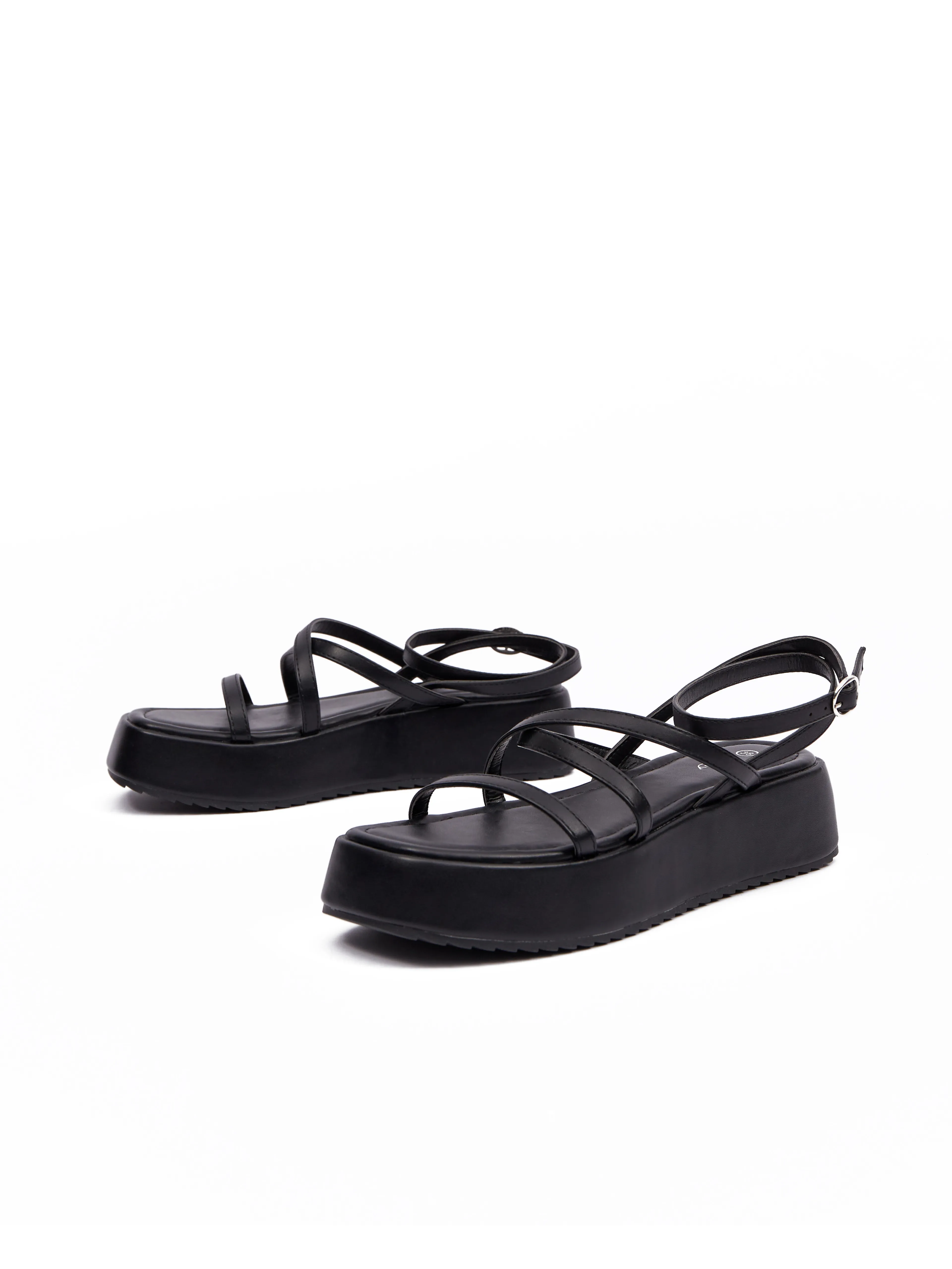 Schwarze Damen Sandalen mit Plateau ORSAY
