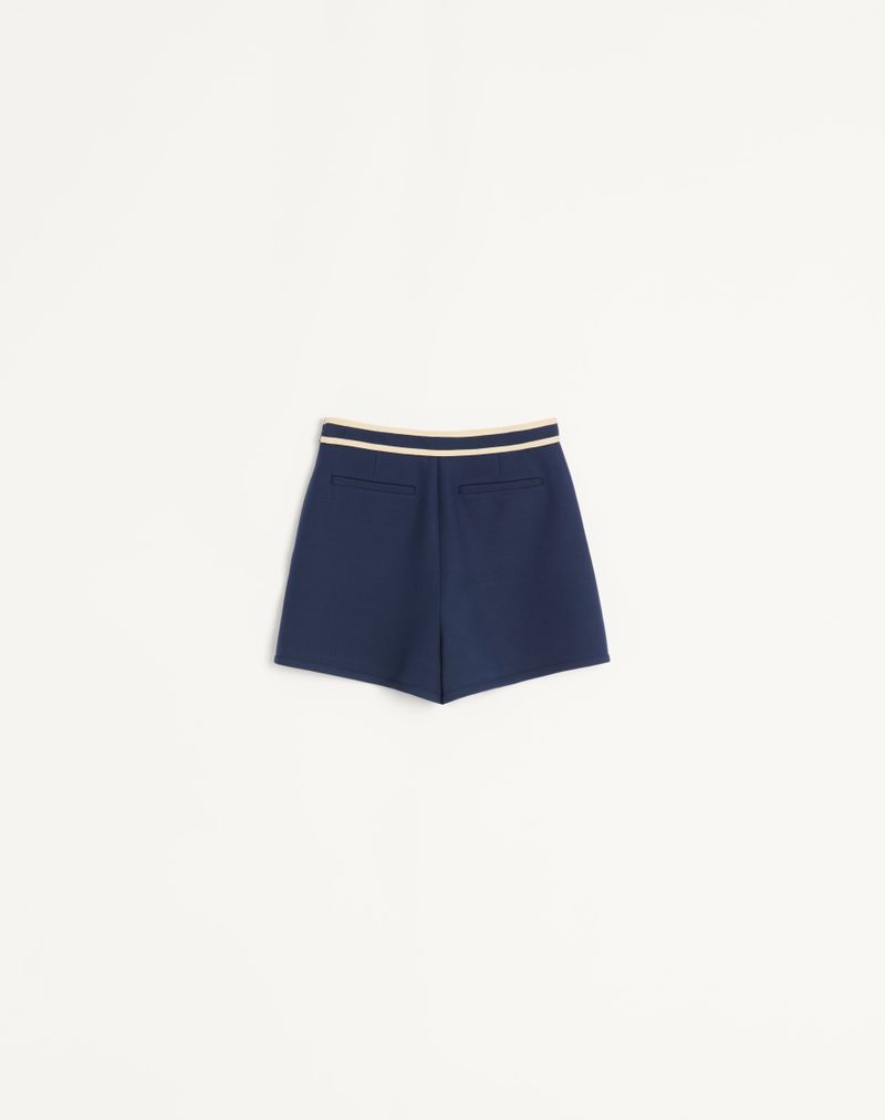 Shorts de crepe de alta costura