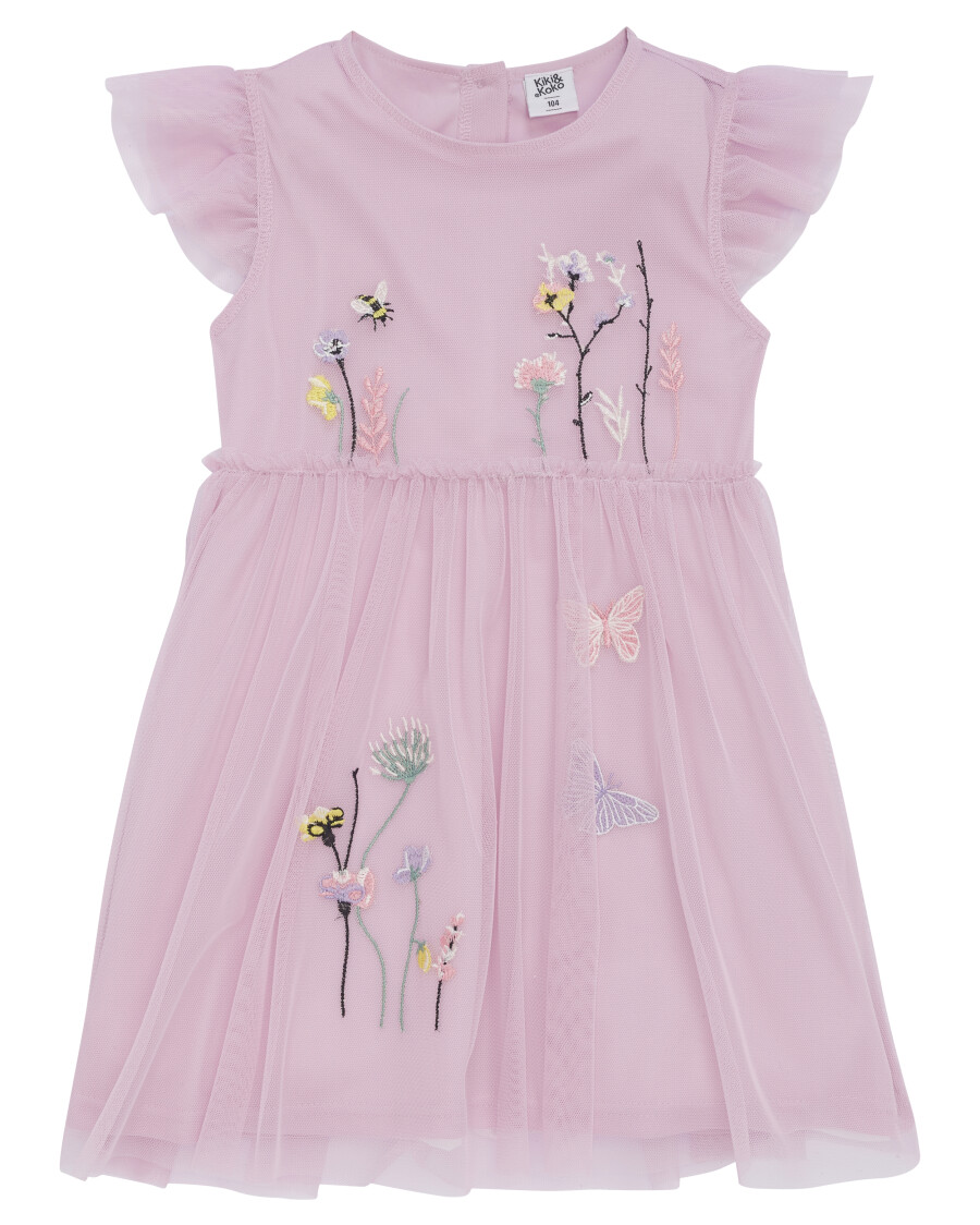 Tüllkleid mit Stickereien