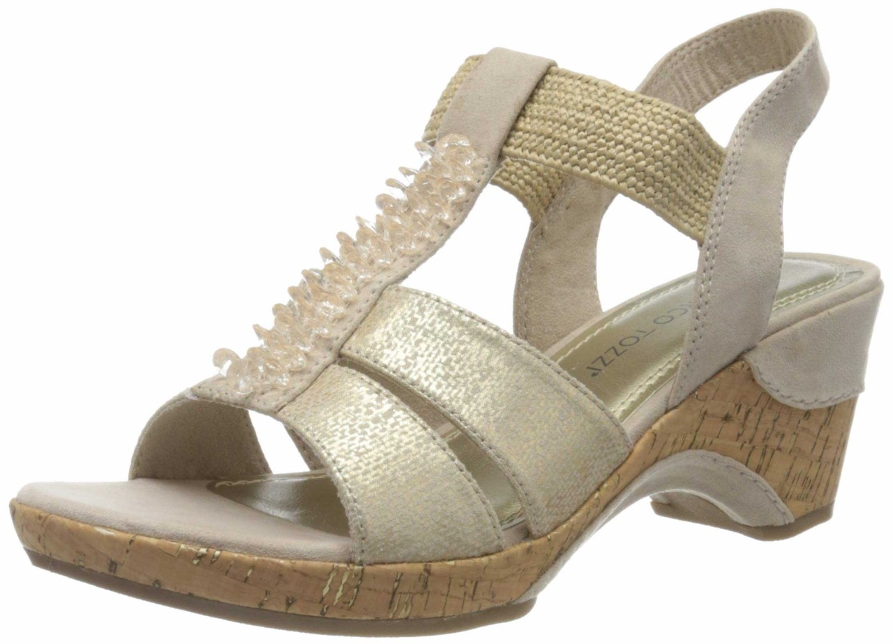 MARCO TOZZI Keilsandalen beige