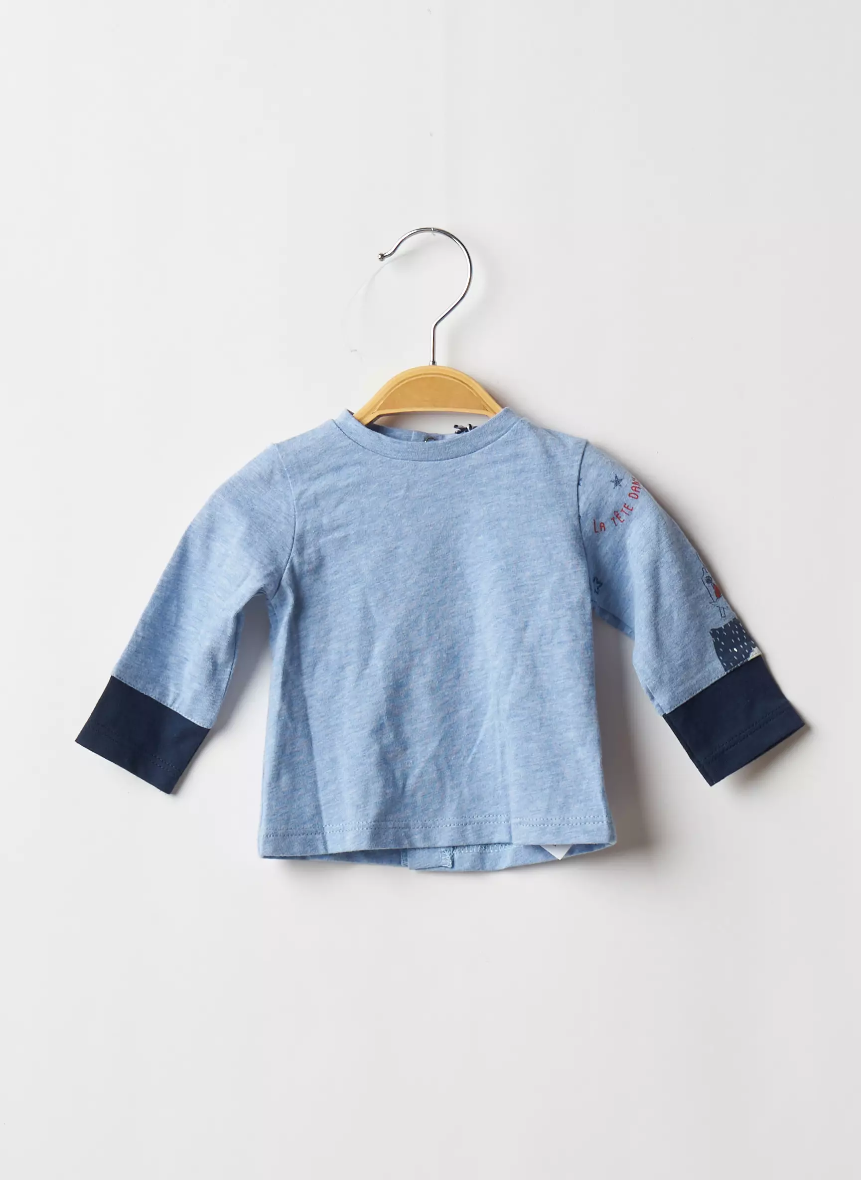 3 Pommes Tshirts Garcon couleur bleu
