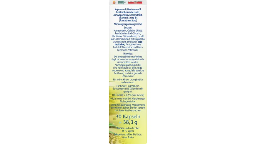 Doppelherz Hanföl + Goldmohn + Ashwagandha