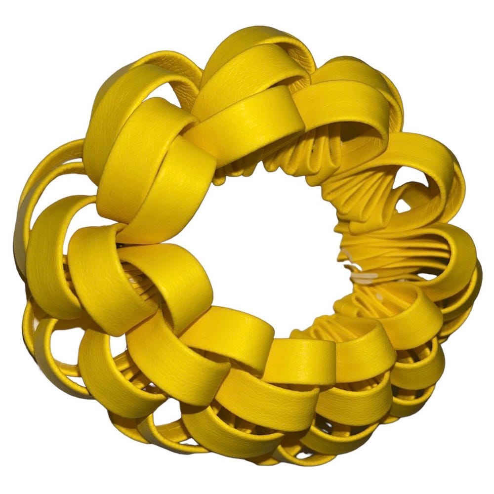 Cléoe Braided Scrunchie Happy Yellow