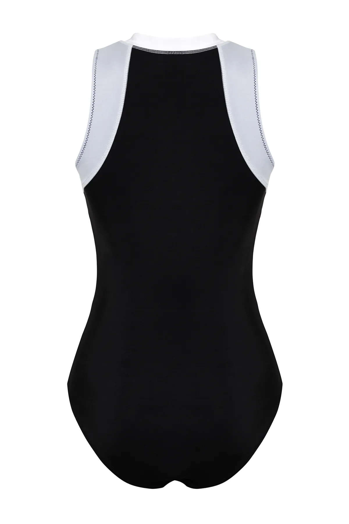 Trendyol Collection  Schwarzer Hipster-Badeanzug mit Neckholder und Reißverschluss TBESS21MA0014