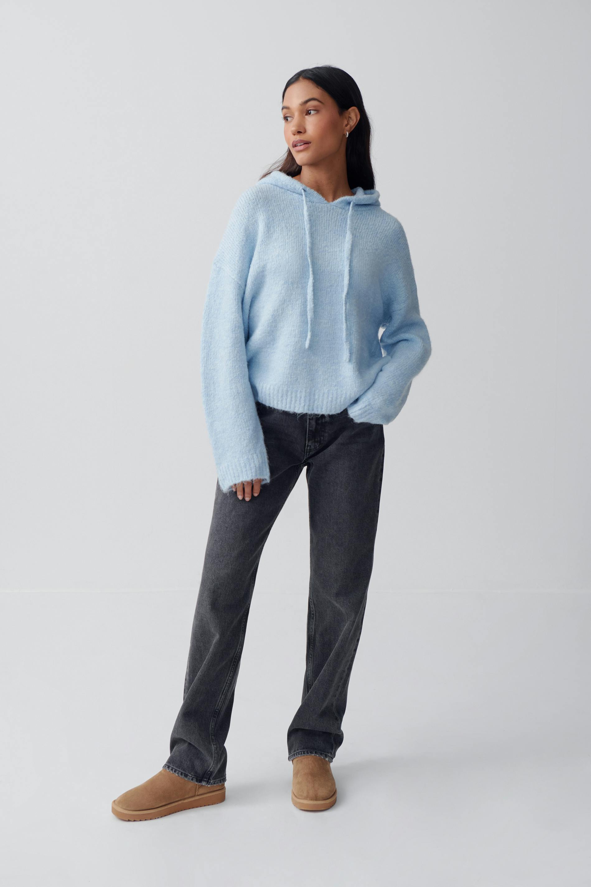 Knitted hoodie