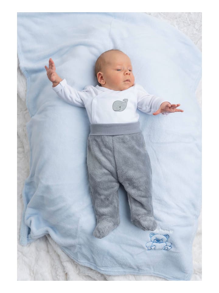 Playshoes Fleece-Decke Bär in Marine günstig kaufen
