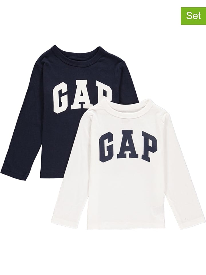 GAP 2 Gap Langarmshirts in sehr gutem Zustand, dass weiße hat eine kleine Verfärbung, siehe Bild,  sonst top günstig kaufen 110