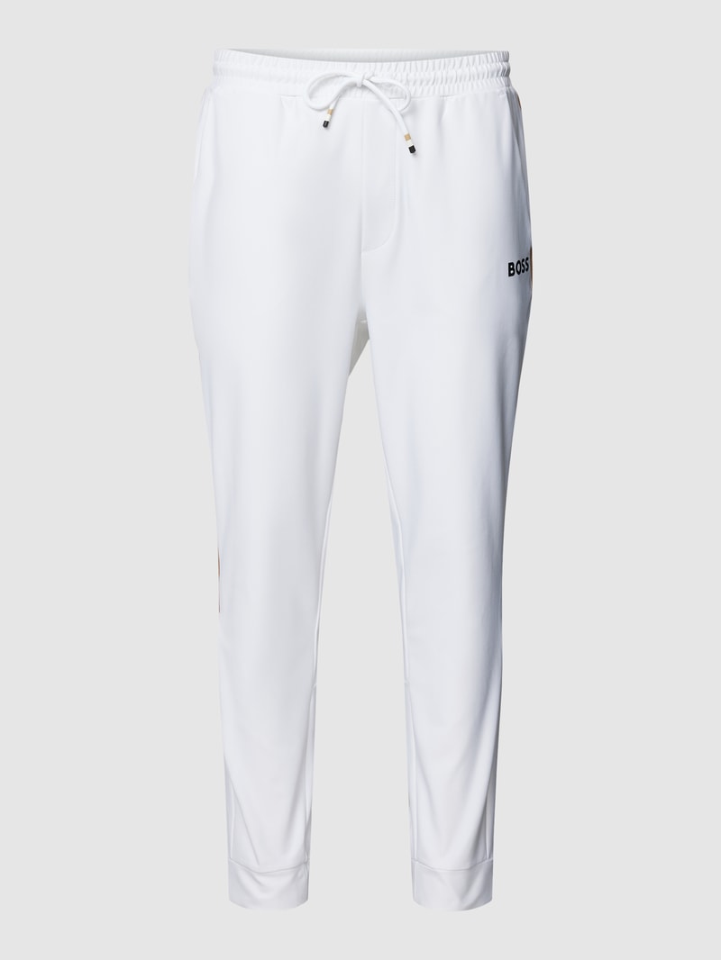 Sweatpants mit elastischem Bund Modell 'Hicon' in weiß