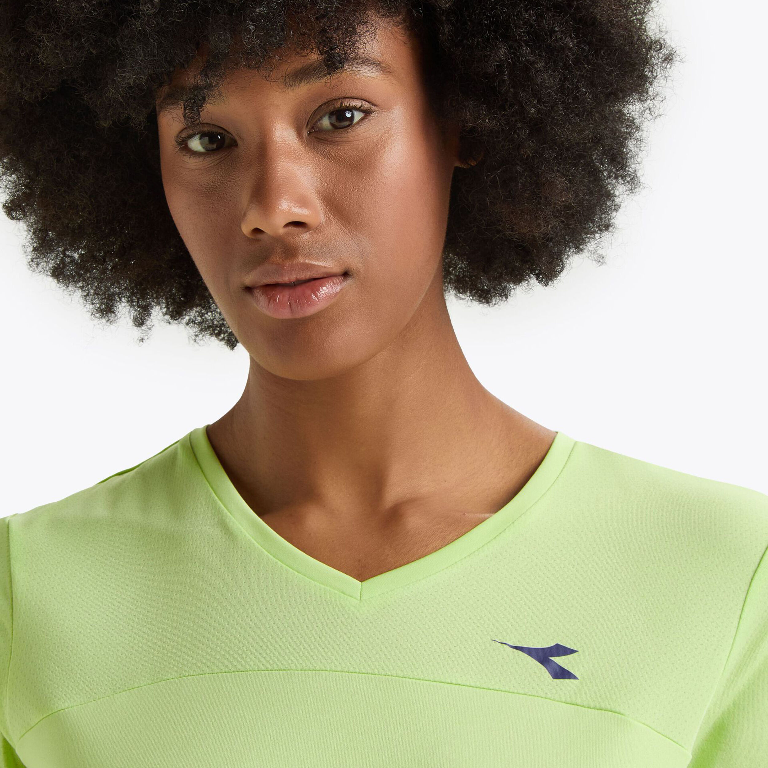 L. Short Sleeve T-Shirt Damen - Limette