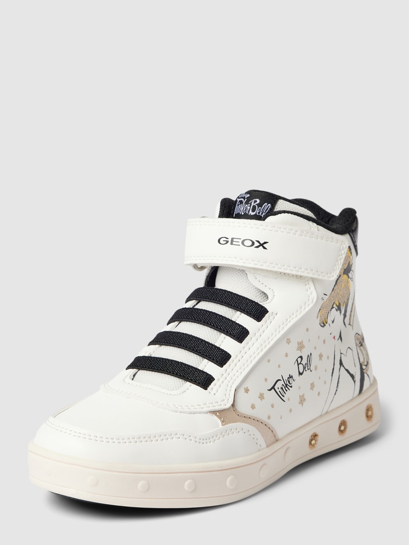 High Top Sneaker mit Motiv-Prints in offwhite