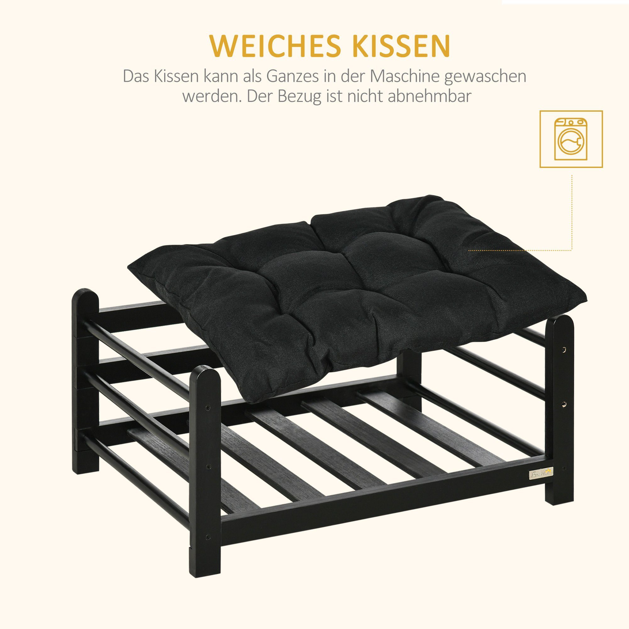 PawHut Tierbett Hundebett mit Kissen