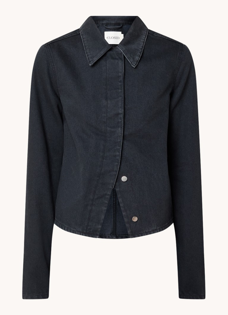 GESCHLOSSEN Bio-Baumwoll-Denimbluse