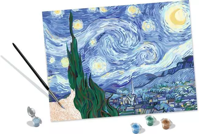 CreArt ART Collection: Die Sternennacht (Van Gogh) - Malen nach Zahlen für Erwachsene