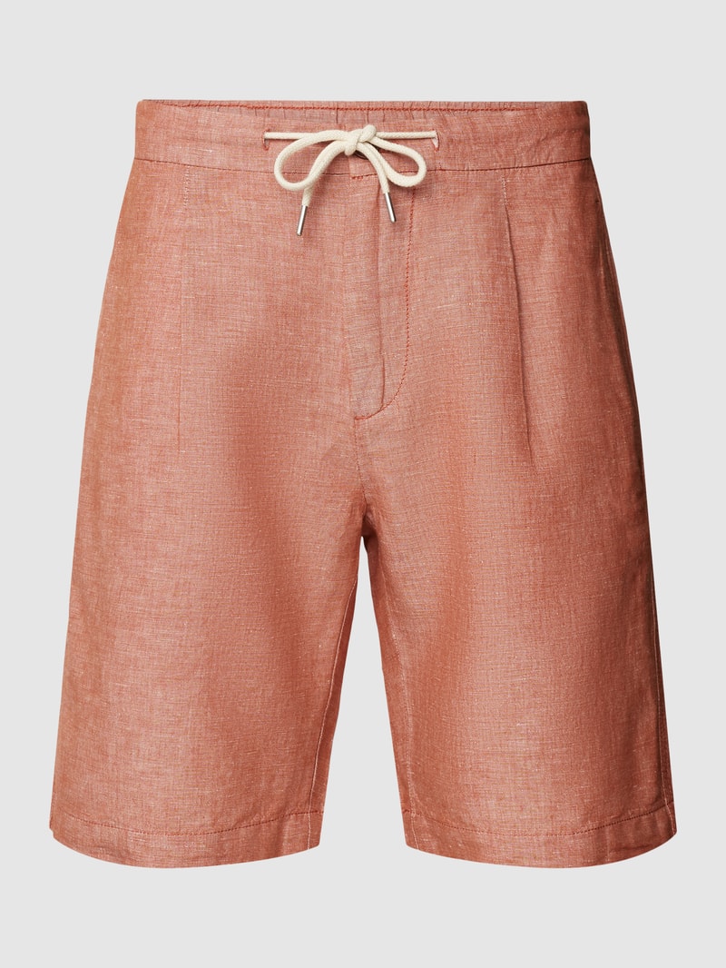 Shorts mit Bundfalten Modell 'alfonso' in camel