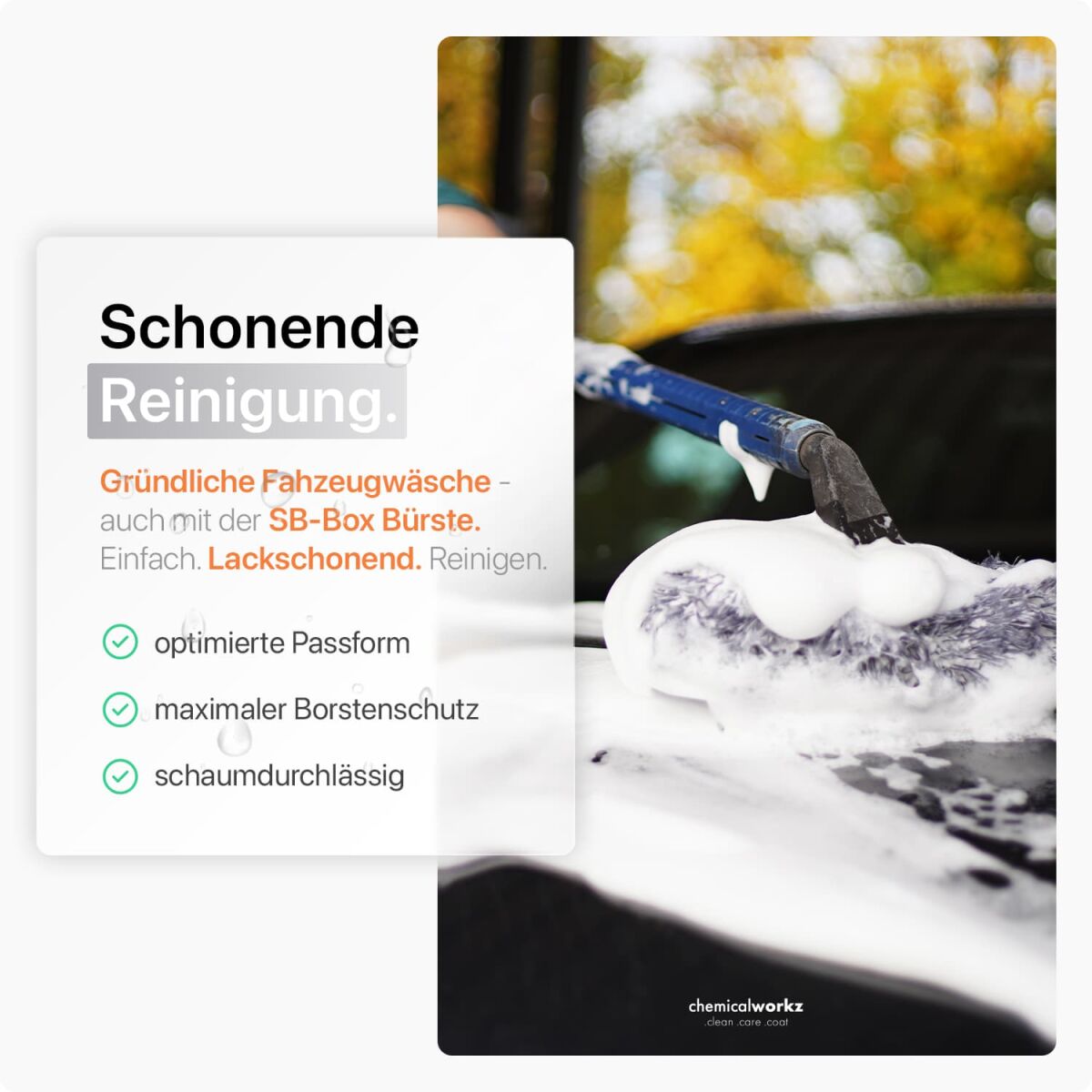 chemicalworkz Wash Brush Cover V2 1400GSM Grau 17×25cm