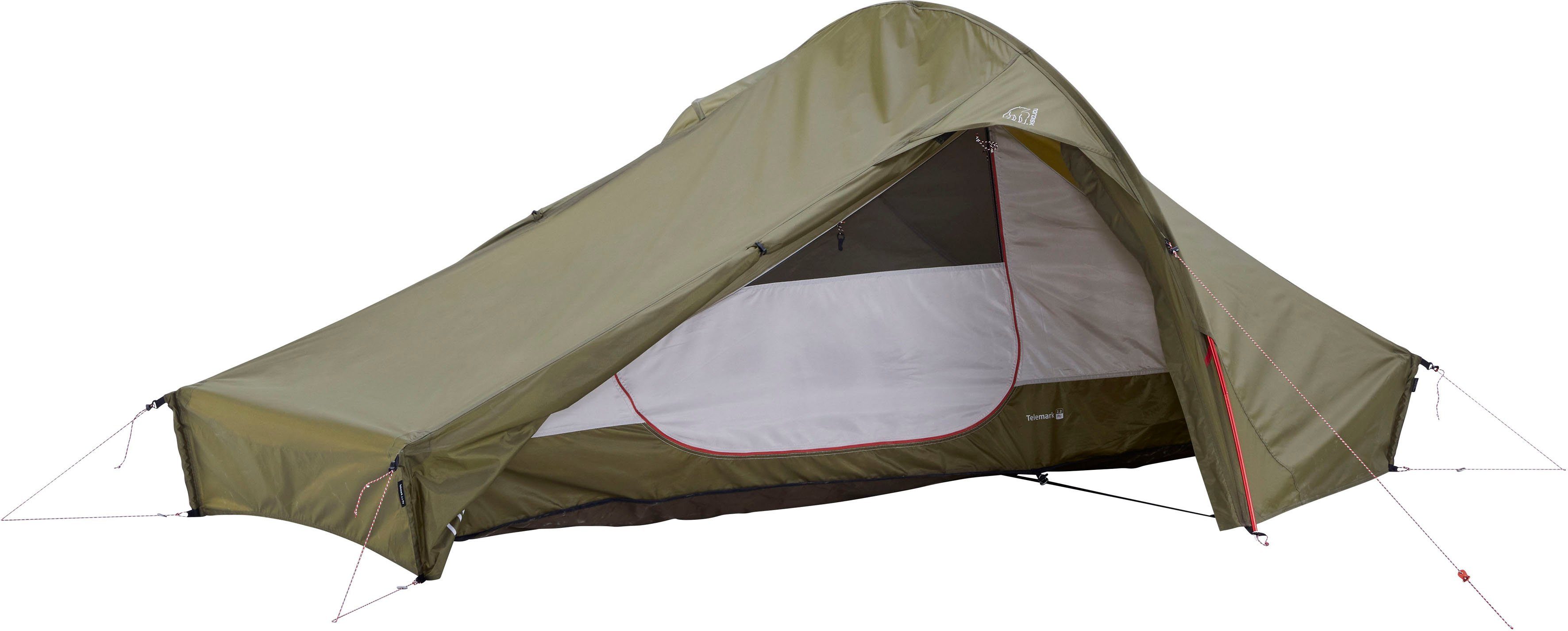 Nordisk Tunnelzelt Telemark 2.2 PU Tent Dark Olive, Personen: 2 (Packung, 1 tlg)