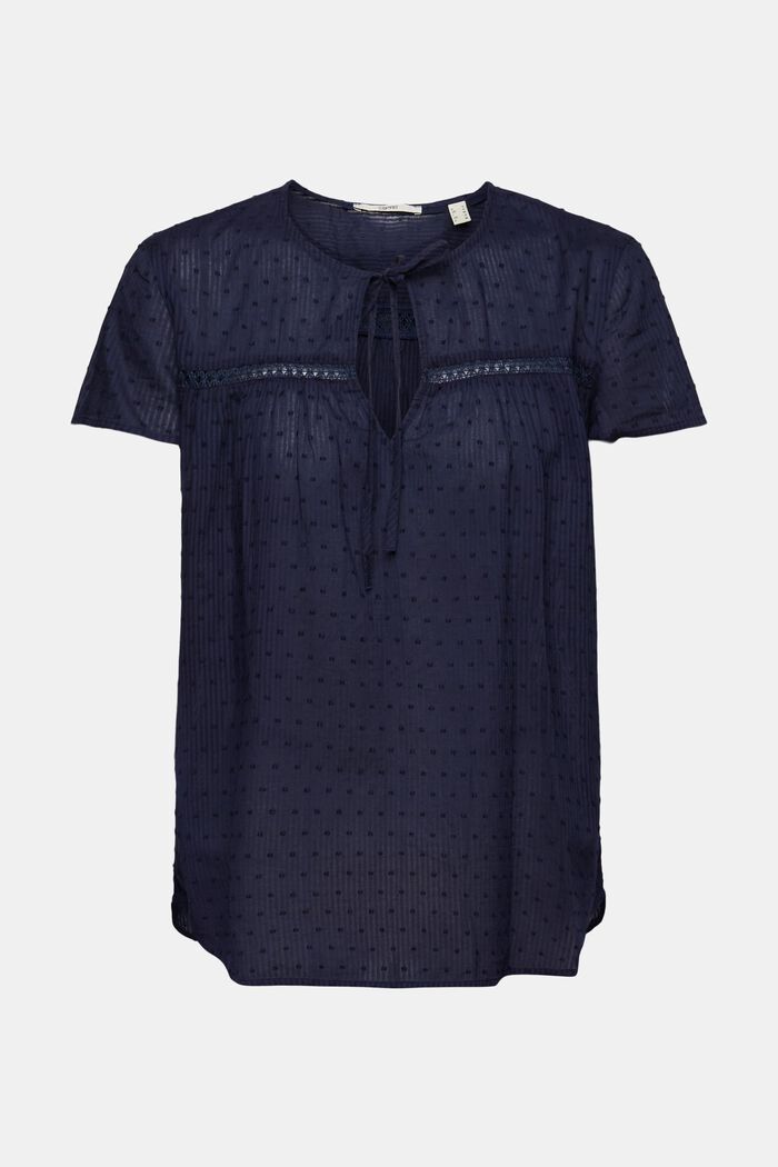 Dobby-Bluse mit Bindedetail