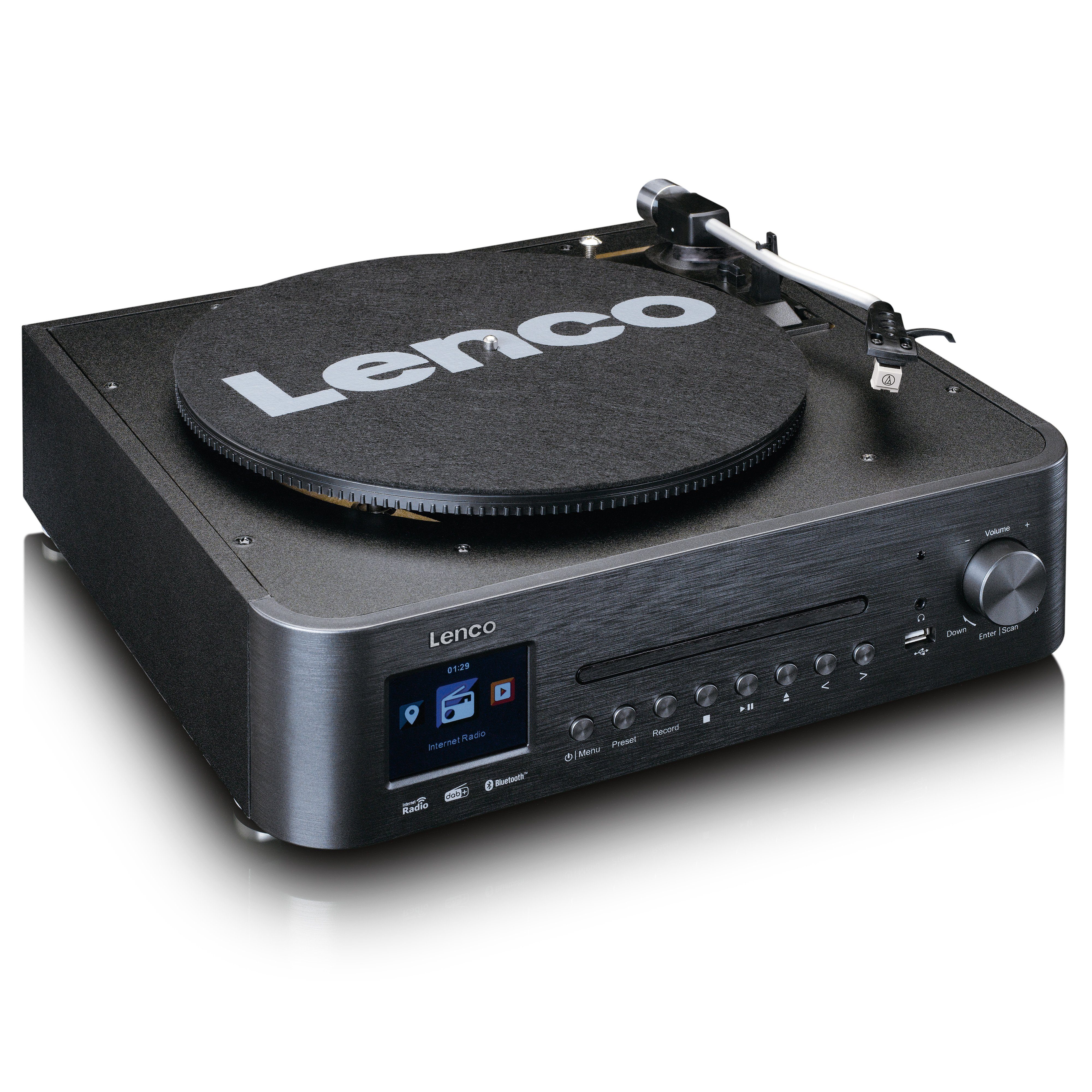 Lenco MC-460BK Radioplattenspieler (Riemenantrieb)