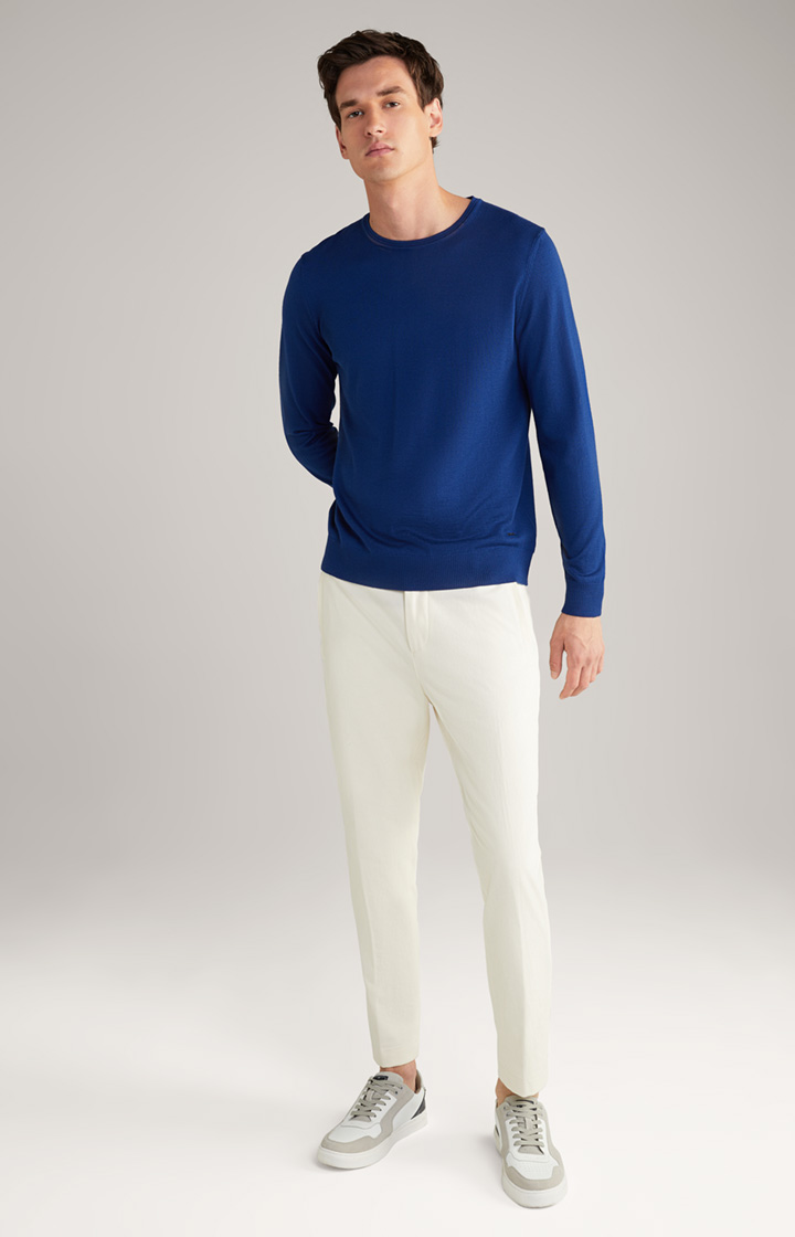 Merinowoll-Pullover Denny in Blau