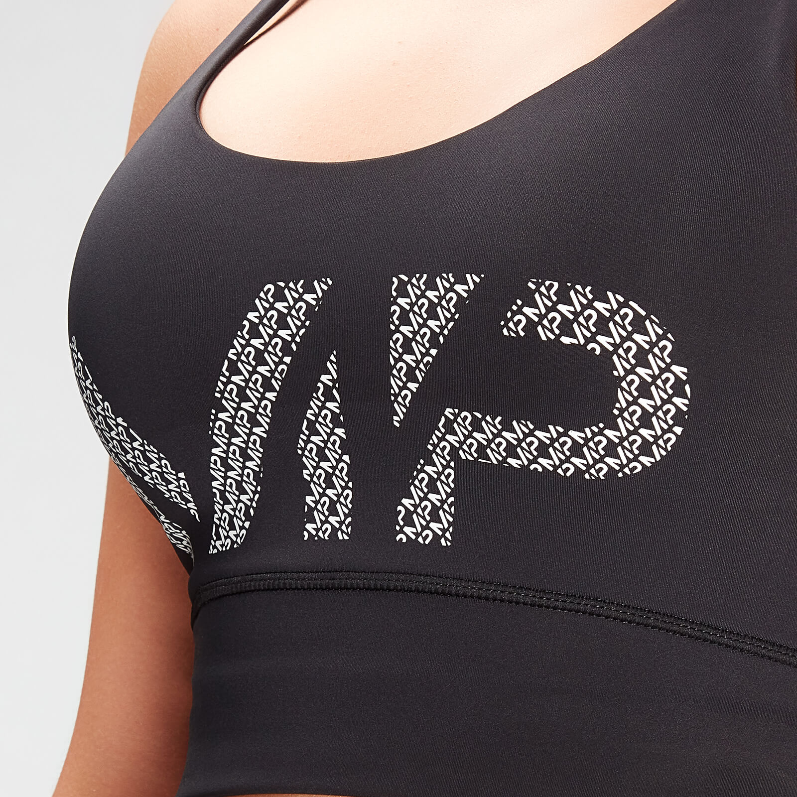 Brassière de sport à imprimé MP Essentials pour femmes – Noir