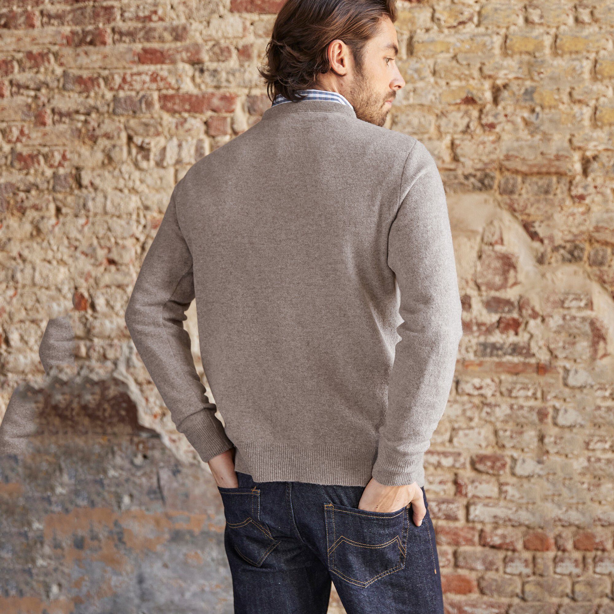 Pull col rond 80% laine
