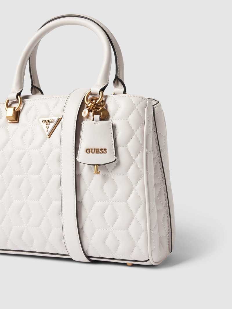 Handtasche in Stepp-Optik in offwhite