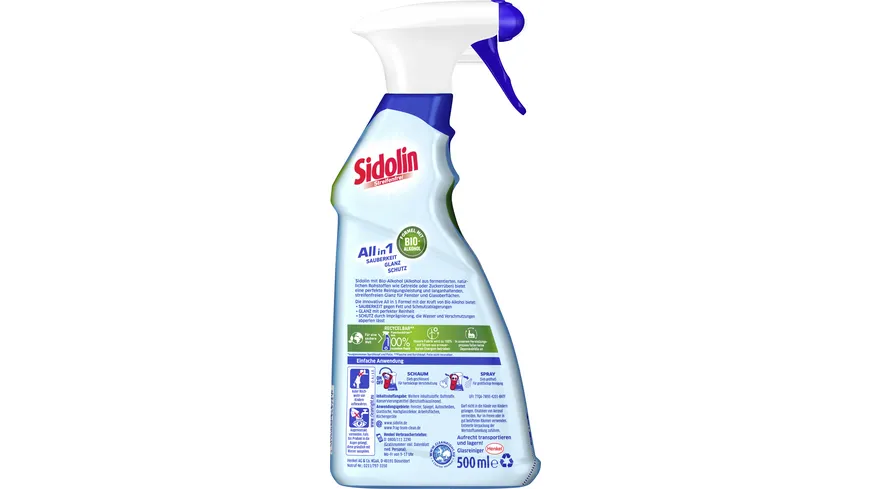 Sidolin Streifenfrei Multi-Flächen Reiniger 500 ml