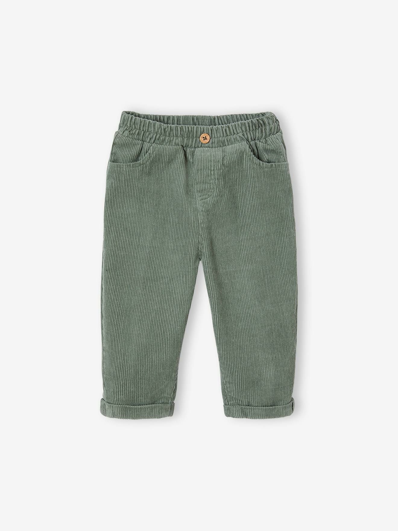 Vertbaudet Baby Cordhose mit Schlupfbund - graublau